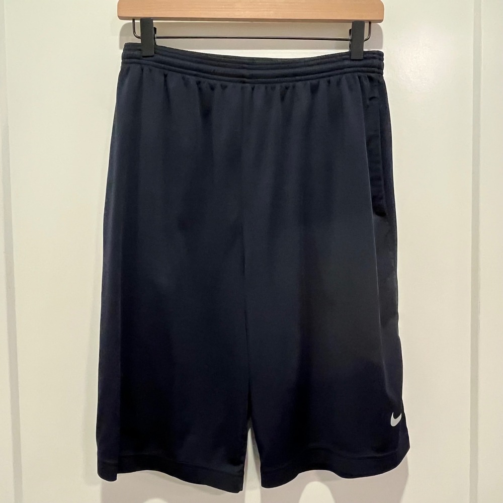 Nike Dri-FIT Mens Navy Blue Athletic Basketball Training Shorts Size Medium